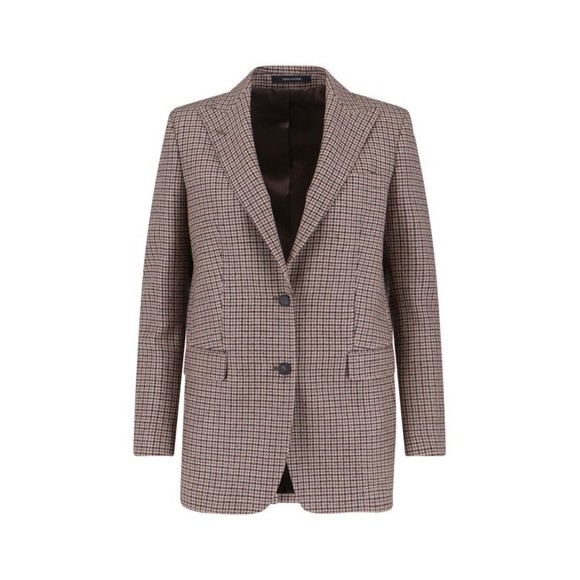 Tagliatore Brown Striped Bertha Blazer With Classic Lapel - NWT - Picture 1 of 5